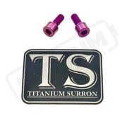 Titanium E-Moto Headlight Mount Bolts - Purple / Headlight Swivel Only (2 Bolts) - Titanium Bolts