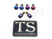 Titanium E-Moto Headlight Mount Bolts - Rainbow / Complete Set (6 Bolts) - Titanium Bolts