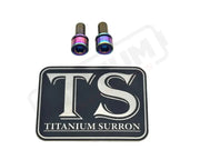 Titanium E-Moto Headlight Mount Bolts - Rainbow / Headlight Swivel Only (2 Bolts) - Titanium Bolts