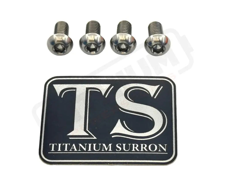 Titanium E-Moto Headlight Mount Bolts - Silver (raw) / Headlight Bracket (4 Bolts) - Titanium Bolts