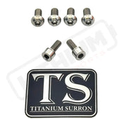 Titanium E-Moto Headlight Mount Bolts - Silver (raw) / Complete Set (6 Bolts) - Titanium Bolts