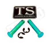 Titanium Foot Peg Pins - Surron Ultra Bee - Green - Titanium Bolts