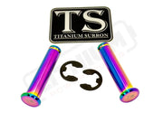 Titanium Foot Peg Pins - Surron Ultra Bee - Rainbow - Titanium Bolts