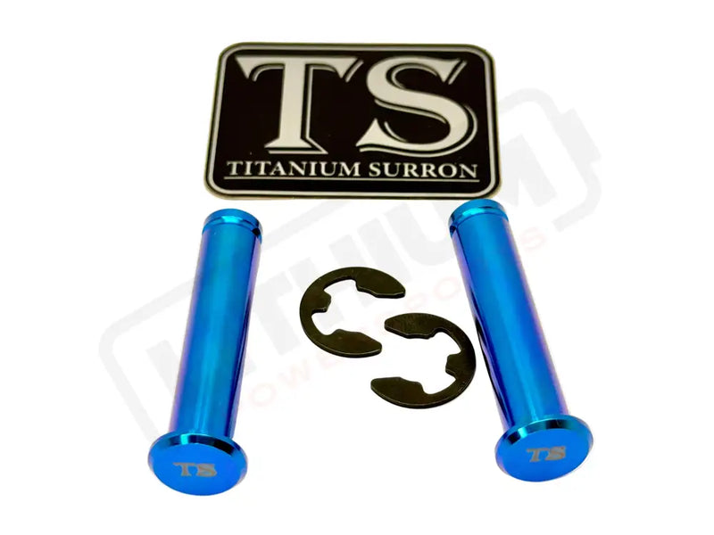 Titanium Foot Peg Pins - Surron Ultra Bee - Teal - Titanium Bolts