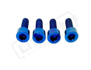 Titanium Formula E-Moto Brake Handle-Mount Bolts - Blue / Two Brakes (4 Bolts) - Titanium Hardware