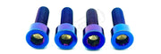Titanium Formula E-Moto Brake Handle-Mount Bolts - Burnt Blue / Two Brakes (4 Bolts) - Titanium Hardware