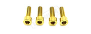 Titanium Formula E-Moto Brake Handle-Mount Bolts - Gold / Two Brakes (4 Bolts) - Titanium Hardware