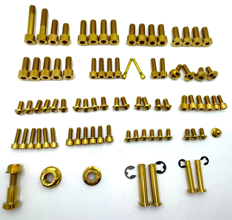 Titanium Surron Titanium Full Body Kit - Surron LBX Segway X160 X260 Gold Surron Titanium Bolt Kits