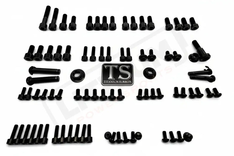 Titanium Full Body Kit - Surron Ultra Bee - Black / Body Kit Only -- Excluding Fork Kit (113 pcs) - Titanium Bolts
