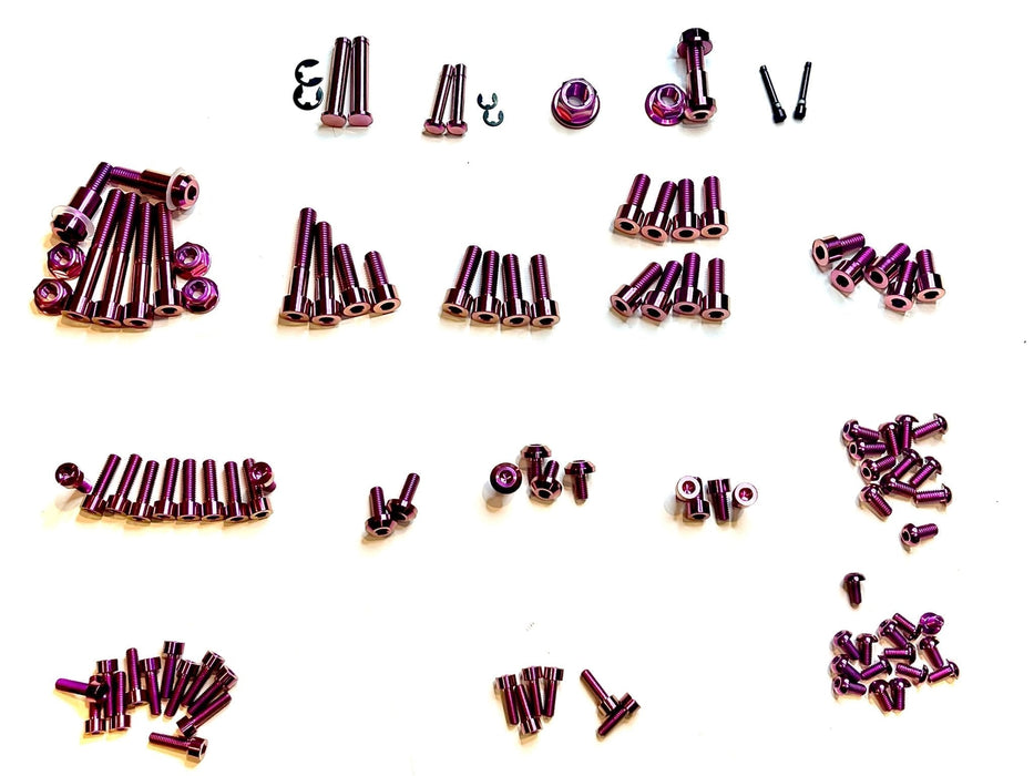 Titanium Surron Titanium Full Body Kit - Surron LBX Segway X160 X260 Purple Surron Titanium Bolt Kits
