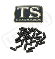 Titanium Grips for KyVex EMoto Pegs (1 3 10 or 31) - Black / 31 pcs - Hardware