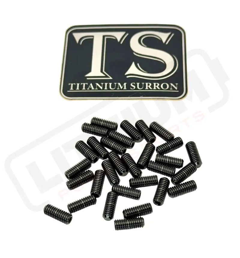 Titanium Grips for KyVex EMoto Pegs (1 3 10 or 31) - Black / 31 pcs - Hardware