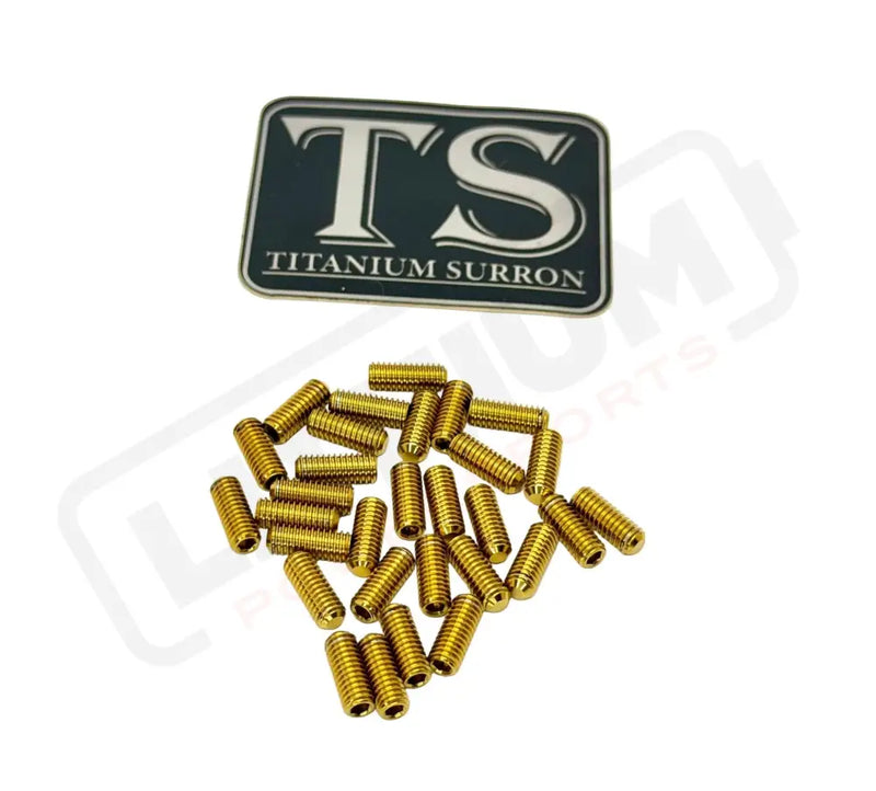 Titanium Grips for KyVex EMoto Pegs (1 3 10 or 31) - Gold / 31 pcs - Hardware