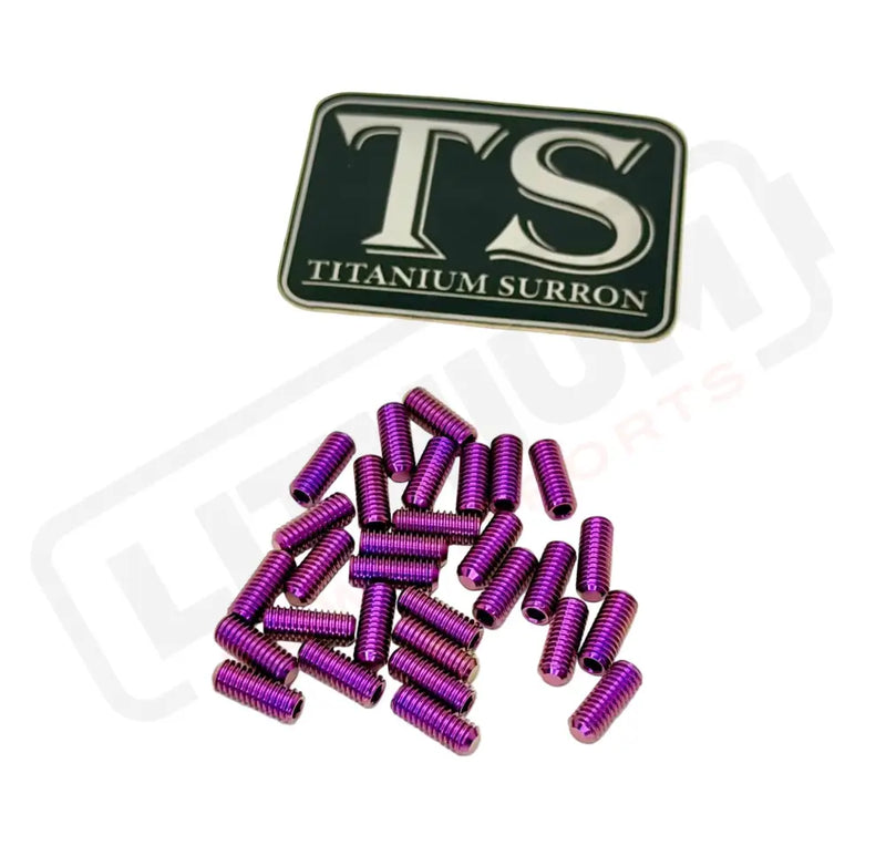 Titanium Grips for KyVex EMoto Pegs (1 3 10 or 31) - Purple / 31 pcs - Hardware