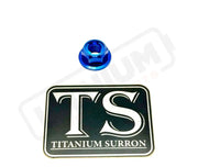 Titanium Lock M8 Nut - M8x1.25 - Blue - Titanium Bolts