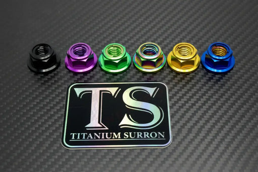 Titanium Lock M8 Nut - M8x1.25 - Titanium Bolts