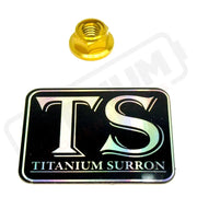 Titanium Lock M8 Nut - M8x1.25 - Gold - Titanium Bolts