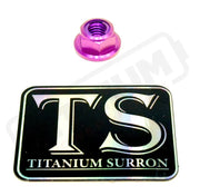 Titanium Lock M8 Nut - M8x1.25 - Light Purple - Titanium Bolts