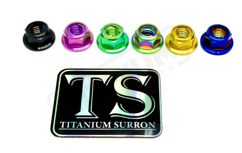 Titanium Lock M8 Nut - M8x1.25 - Lithium Powersports