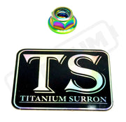 Titanium Lock M8 Nut - M8x1.25 - Rainbow (oil slick/ multi-color) - Titanium Bolts