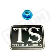 Titanium Lock M8 Nut - M8x1.25 - Teal - Titanium Bolts