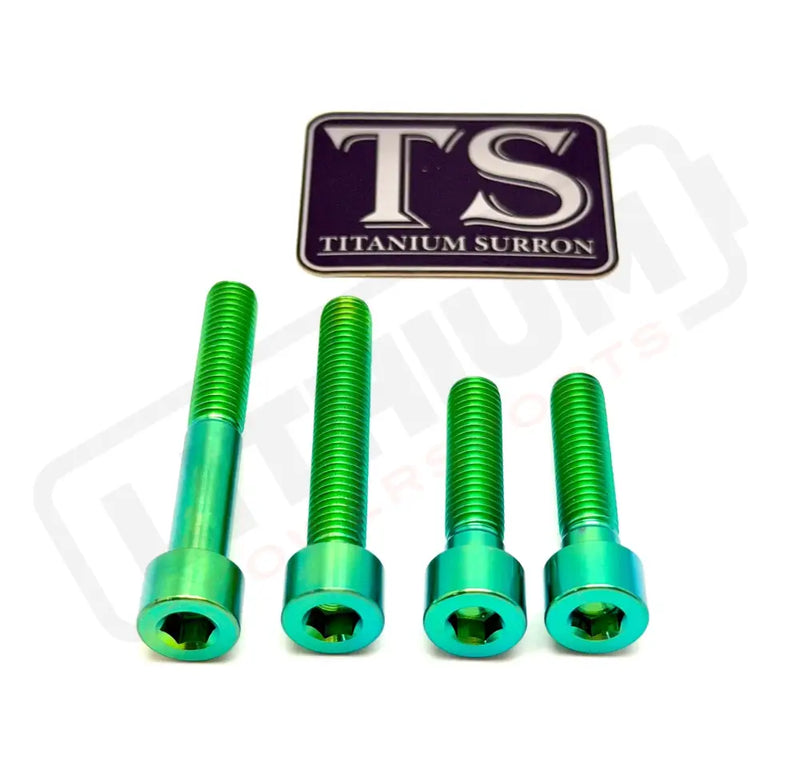 Titanium Motor Bolts - Surron Ultra Bee - Green - Titanium Bolts