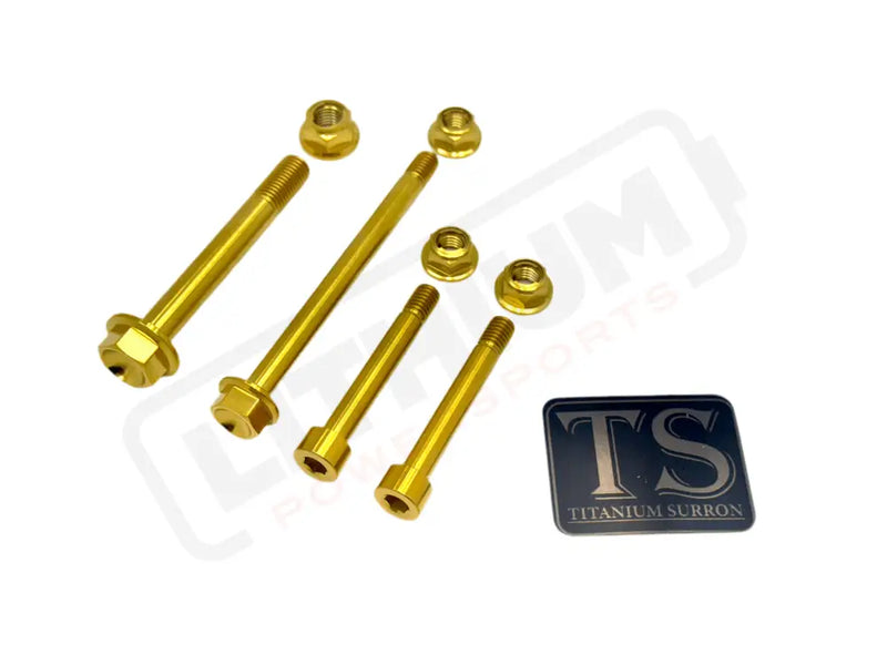 Titanium Motor Mount Bolt Kit for Altis Sigma - Gold - Titanium Bolts
