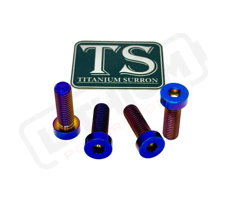 Titanium Peg Bracket Bolts - Surron Talaria E-Ride (Set of 4) - Burnt Blue / Talaria MX3 MX4 MX5 XXX - Titanium Bolts