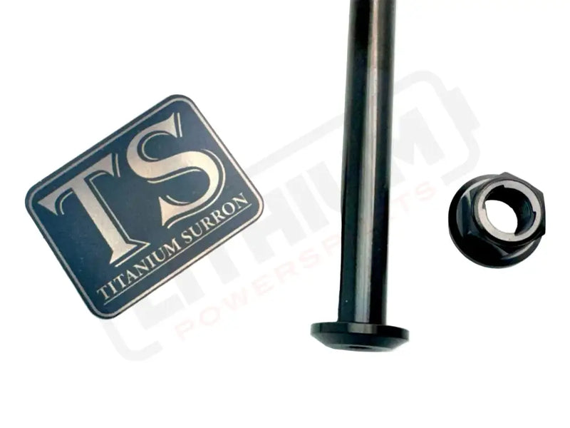 Titanium Rear Axle and Nut - Talaria - Black - Titanium Bolts