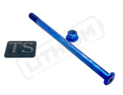 Titanium Rear Axle and Nut - Talaria - Blue - Titanium Bolts