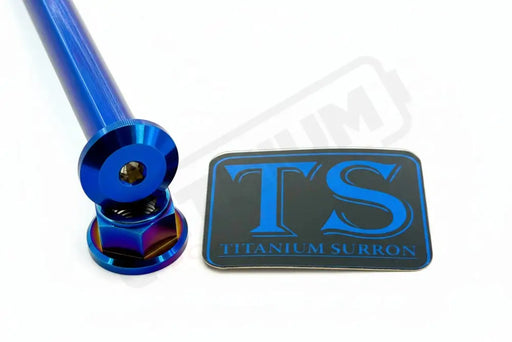 Titanium Rear Axle and Nut - Talaria - Burnt Blue - Titanium Bolts