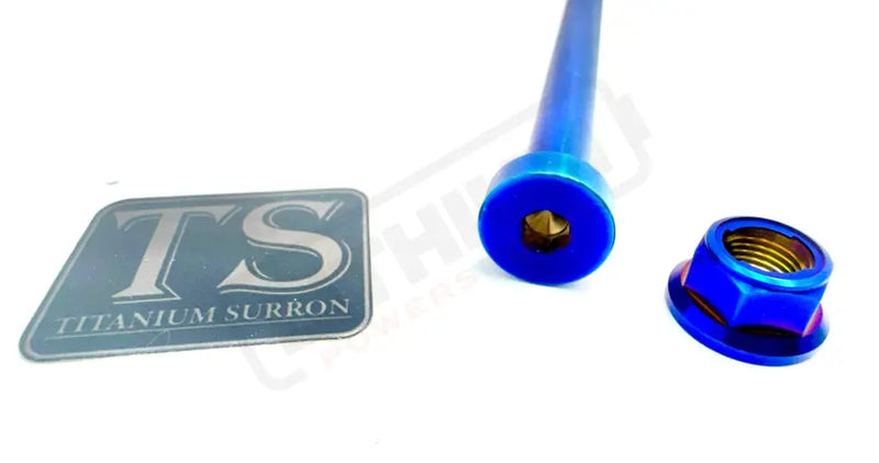 Titanium Rear Axle and Nut - Talaria - Lithium Powersports