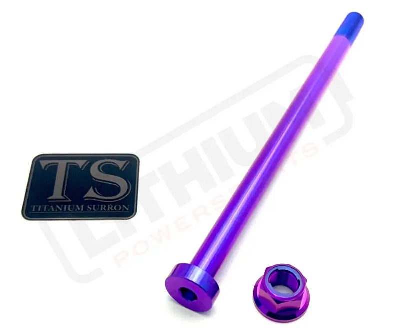 Titanium Rear Axle and Nut - Talaria - Lithium Powersports
