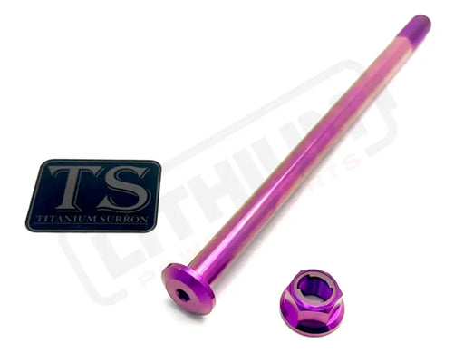 Titanium Rear Axle and Nut - Talaria - Lithium Powersports