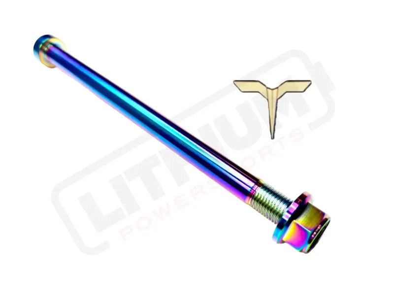 Titanium Rear Axle and Nut - Talaria - Rainbow - Titanium Bolts