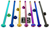 Titanium Rear Axle and Nut - Yozma IN10 - Green - Titanium Bolts