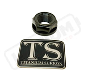 Titanium Rear Axle Nut - E-Moto - Black / M20 - Surron Ultra Bee - Titanium Bolts