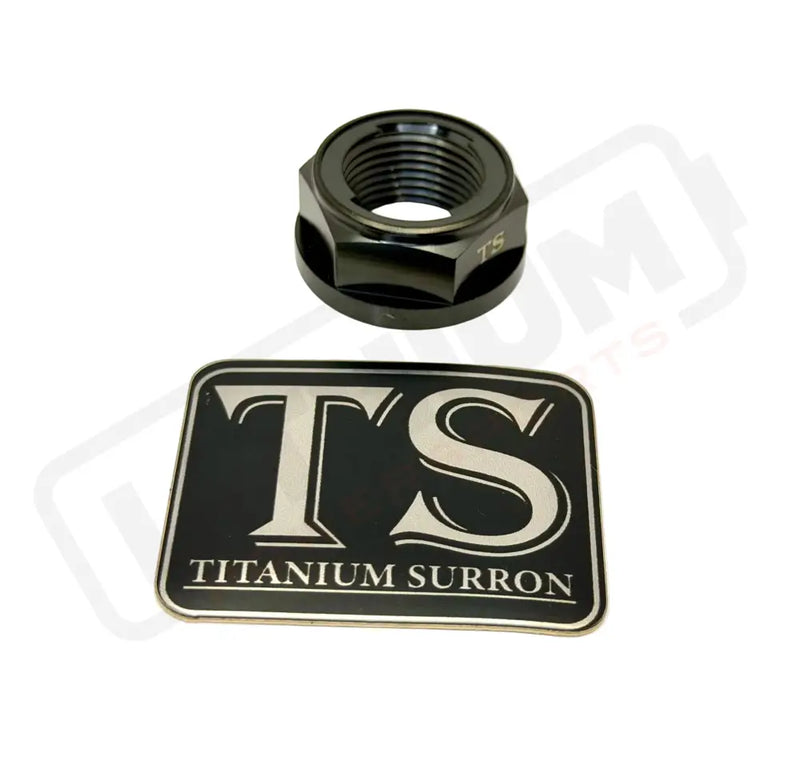Titanium Rear Axle Nut - E-Moto - Black / M20 - Surron Ultra Bee - Titanium Bolts