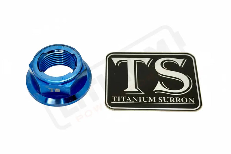 Titanium Rear Axle Nut - E-Moto - Blue / M20 - Altis Sigma 2026 - Titanium Bolts