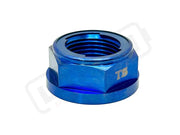 Titanium Rear Axle Nut - E-Moto - Blue / M20 - Surron Ultra Bee - Titanium Bolts