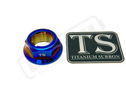 Titanium Rear Axle Nut - E-Moto - Burnt Blue / M20 - Altis Sigma 2026 - Titanium Bolts