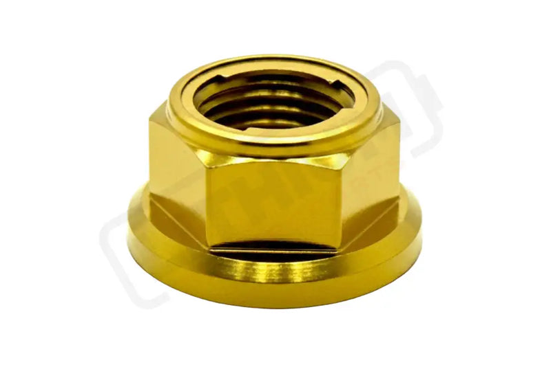 Titanium Rear Axle Nut - E-Moto - Gold / M12 - Fits most E-moto - Titanium Bolts