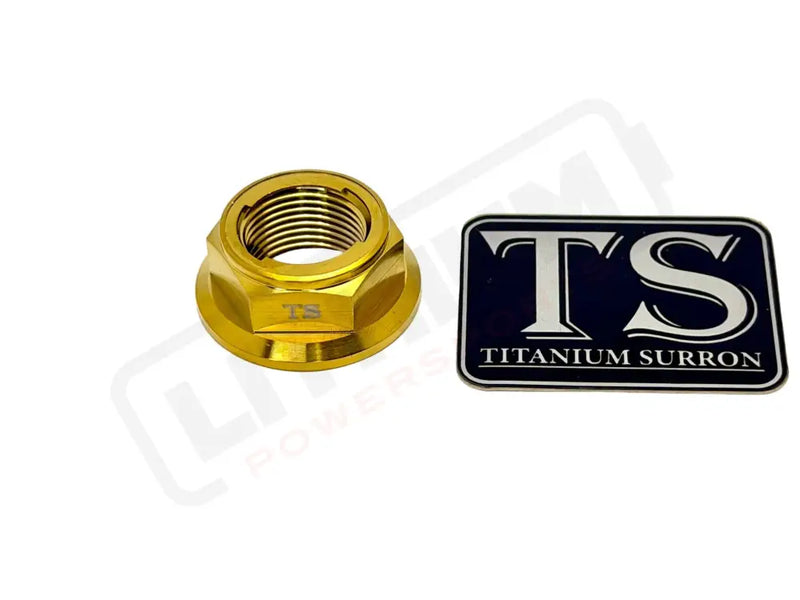 Titanium Rear Axle Nut - E-Moto - Gold / M20 - Altis Sigma 2026 - Titanium Bolts