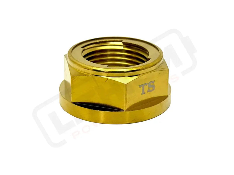 Titanium Rear Axle Nut - E-Moto - Gold / M20 - Surron Ultra Bee - Titanium Bolts