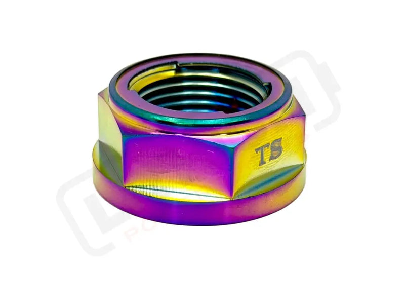 Titanium Rear Axle Nut - E-Moto - Rainbow / M20 - Surron Ultra Bee - Titanium Bolts