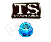 Titanium Rear Axle Nut - E-Moto - Teal / M12 - Fits most E-moto - Titanium Bolts