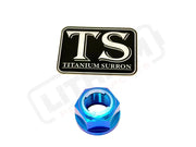 Titanium Rear Axle Nut - E-Moto - Teal / M14 - Altis Sigma / 79 Bike Falcon Pro - Titanium Bolts