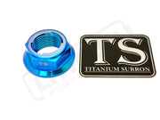 Titanium Rear Axle Nut - E-Moto - Teal / M20 - Altis Sigma 2026 - Titanium Bolts