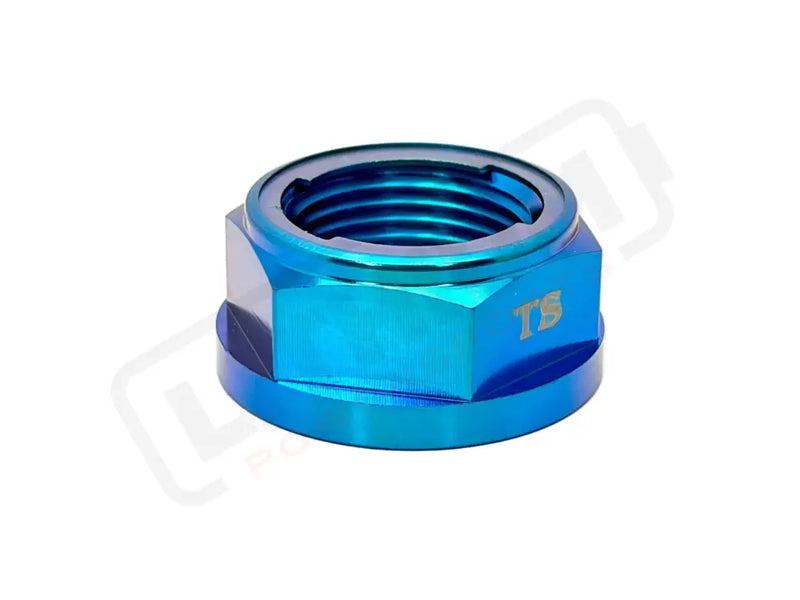 Titanium Rear Axle Nut - E-Moto - Teal / M20 - Surron Ultra Bee - Titanium Bolts