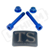 Titanium Rear Shock Mount Hardware (4 Pieces) Rerode R1 - Blue - Titanium Hardware